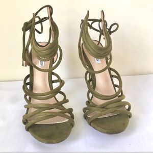 Cape Robbin Olive Lace Up Heels